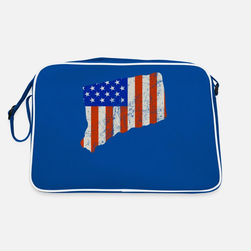 Connecticut-staat Usa flaggen geschenk Retro Tasche