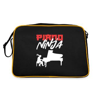 Piano Ninja Pianiste Clavier - Sac Retro - noir/or - Dos