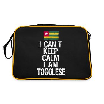 Je ne peux pas rester calme Je suis Tongolese - Sac Retro - noir/or - Dos