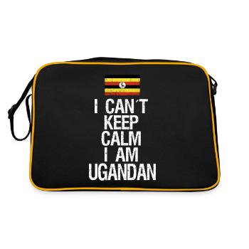 Je ne peux pas rester calme Je suis Ugander - Sac Retro - noir/or - Dos