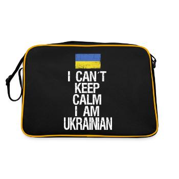 Je ne peux pas rester calme Je suis Ukrainer - Sac Retro - noir/or - Dos