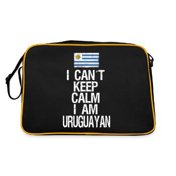Je ne peux pas rester calme Je suis uruguayen - Sac Retro - noir/or - Dos