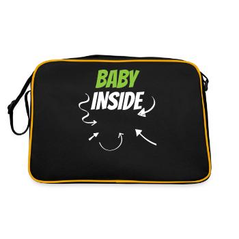 Bébé à l’intérieur Annonce Bébé enceinte à l’intérieur - Sac Retro - noir/or - Dos