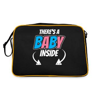 Il y a un bébé dedans enceinte Bébé à l’intérieur mignon - Sac Retro - noir/or - Dos