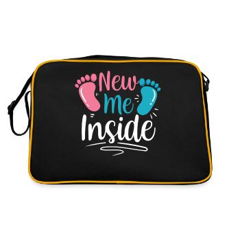 Le nouveau Moi à l’intérieur doux bébé à l’intérieur enceinte - Sac Retro - noir/or - Dos