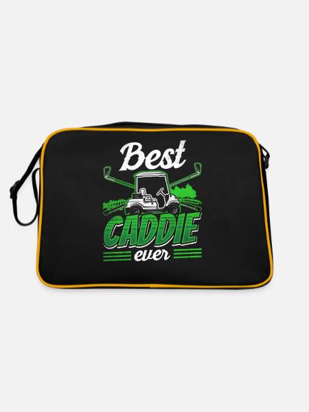 Best Golf Caddie Ever Golfer Golfer Golfing - Retro Bag - black/gold - Back