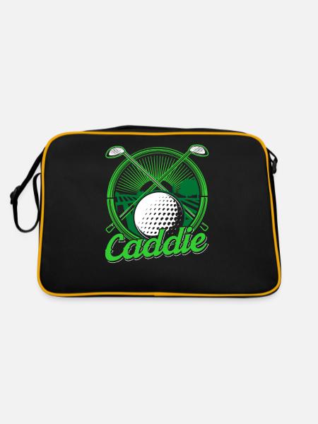 Caddie Golf Golf Golfer Profession - Retro Bag - black/gold - Back