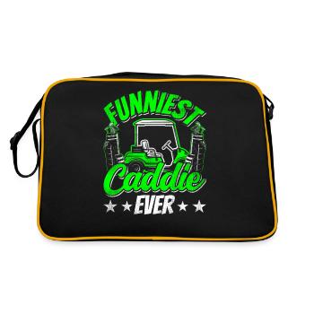 The Funniest Caddie Ever Golf Golfing - Retro Bag - black/gold - Back