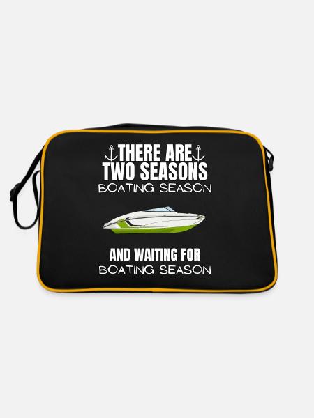 Boat Regatta . Powerboat motor yacht . Yacht Sailing - Retro Bag - black/gold - Back