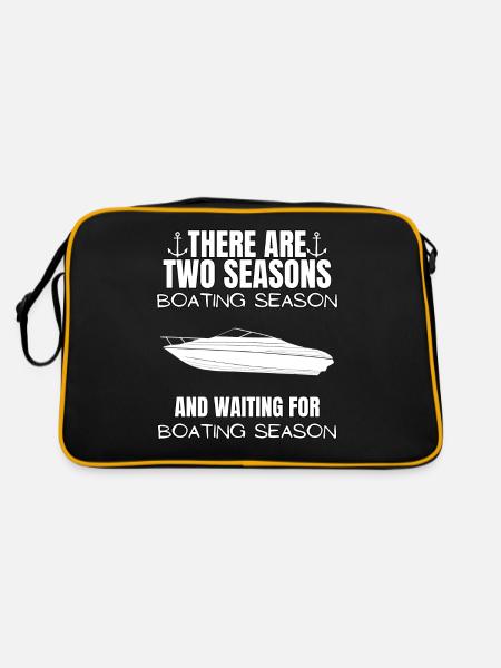 Boat Regatta . Powerboat motor yacht . Yacht Sailing - Retro Bag - black/gold - Back