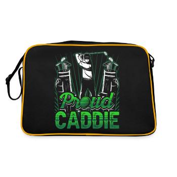 Fier Caddie Golf golfeur Profession - Sac Retro - noir/or - Dos