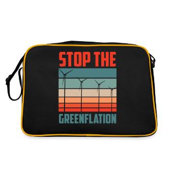 Stop Greenflation Énergie verte - Sac Retro - noir/or - Dos