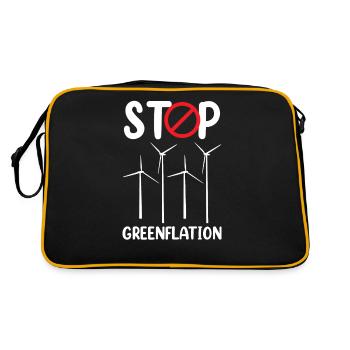 Greenflation Stop Inflation Énergie verte - Sac Retro - noir/or - Dos