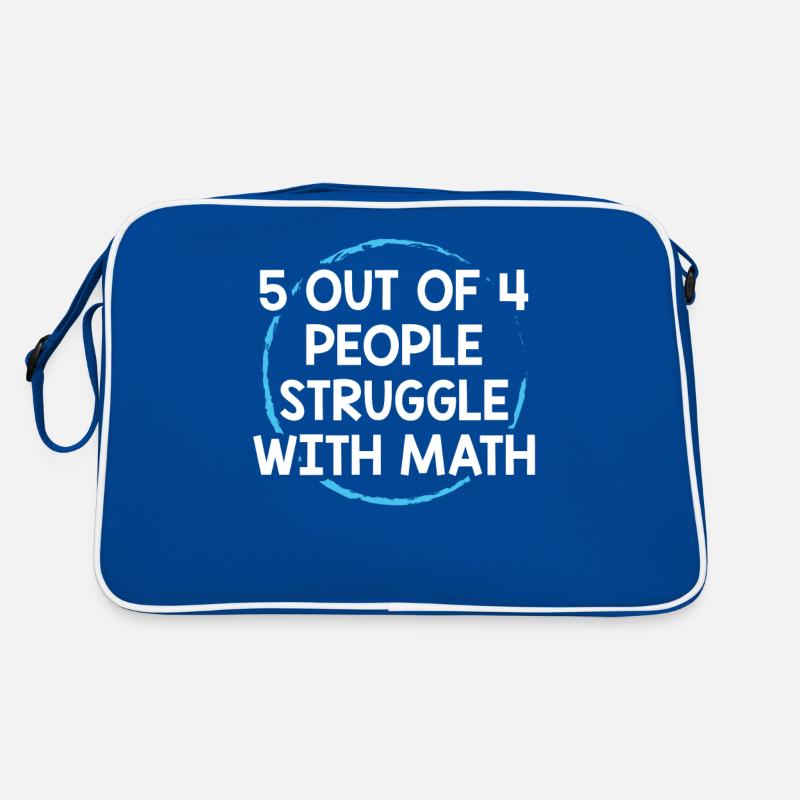 5 Out Of 4 People Struggling With Math Funny Retro Tasche