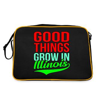 Grow In Illinois Gift - Retro Bag - black/gold - Back