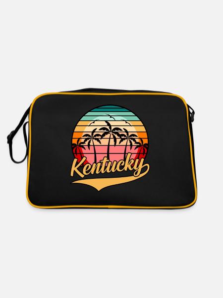 Kentucky travel gift - Retro Bag - black/gold - Back