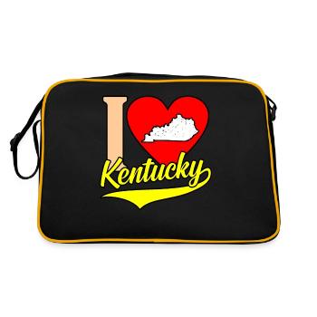 I Heart kentucky gift - Retro Bag - black/gold - Back