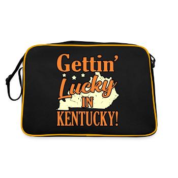 Happiness In Kentucky gift - Retro Bag - black/gold - Back
