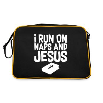 Je cours sur les siestes et Jésus 2 - Sac Retro - noir/or - Dos