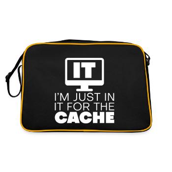 I'm Just In It For The Cache - Retro Bag - black/gold - Back