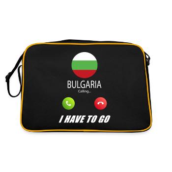 La Bulgarie appelle le drapeau Lusiger Slogan - Sac Retro - noir/or - Dos
