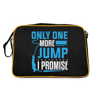 Nur noch ein Sprung verspreche ich Bungee-Jumping - Retro Tasche - Schwarz/Gold - Hinten