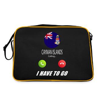 Cayman Islands calls lusiger flags spell - Retro Bag - black/gold - Back