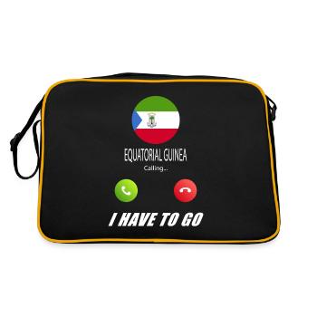 La Guinée équatoriale appelle aux drapeaux Lusiger en disant - Sac Retro - noir/or - Dos
