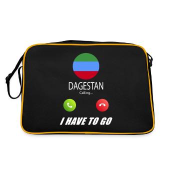 Le Daghestan appelle les drapeaux lusiger en disant - Sac Retro - noir/or - Dos