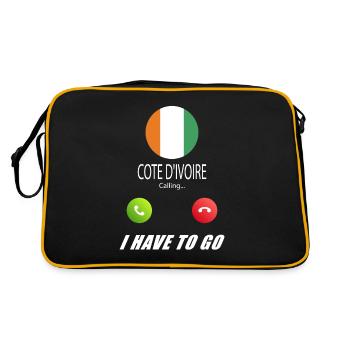 La Côte d’Ivoire appelle les drapeaux lusiger en disant - Sac Retro - noir/or - Dos