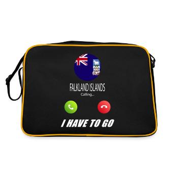 Les îles Falkland appellent les drapeaux lusiger sorts - Sac Retro - noir/or - Dos