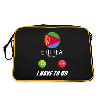 Eritrea calls lusiger flags slogan - Retro Bag - black/gold - Back