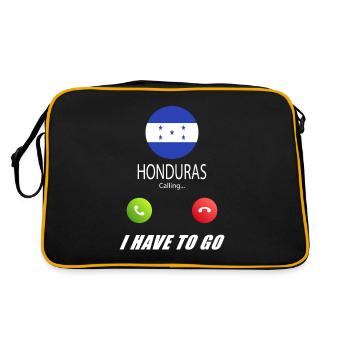 Le Honduras appelle les drapeaux lusiger en disant - Sac Retro - noir/or - Dos