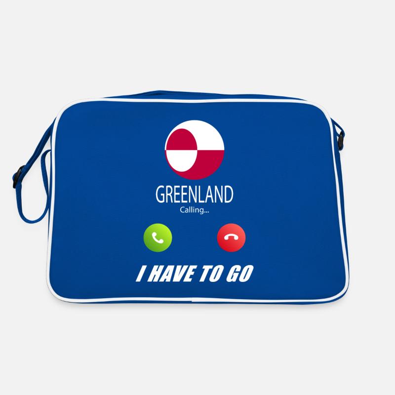 Grönland ruft an Lusiger Flaggen Spruch Retro Tasche
