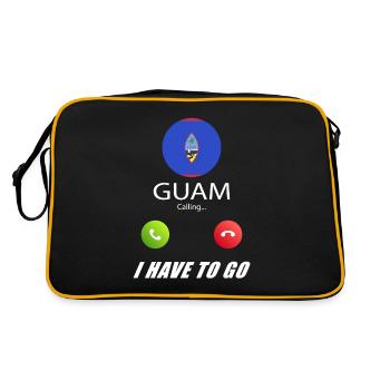 Guam appelle les drapeaux Lusiger en disant - Sac Retro - noir/or - Dos