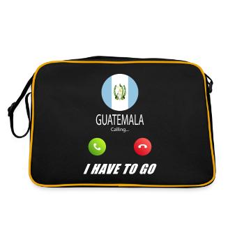 Guatemala calls lusiger flags saying - Retro Bag - black/gold - Back