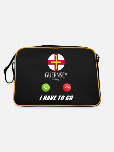 Guernsey calls lusiger flags spell - Retro Bag - black/gold - Back