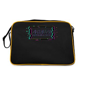 Techno Musik - Retro Tasche - Schwarz/Gold - Hinten