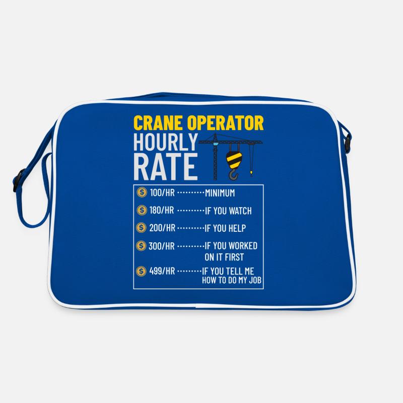 Crane Operator Construction Worker Crane Tower Training Retro Bag