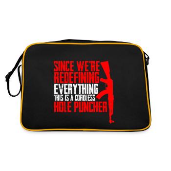 This is a cordless hole puncher 2 - Retro Bag - black/gold - Back