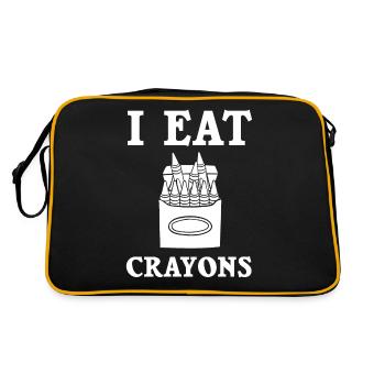 Crayon Box Colored Pencil Wax Case Wax Crayon - Retro Bag - black/gold - Back
