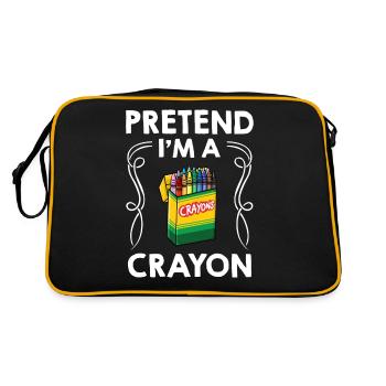 Crayon Box Colored Pencil Wax Case Wax Crayon - Retro Bag - black/gold - Back
