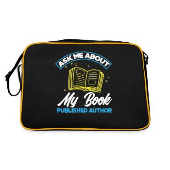 Author Author Funny Author Gift - Retro Bag - black/gold - Back