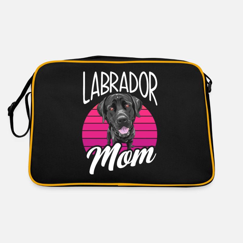 Schwarzer Labrador Labrador Mama Retro Tasche
