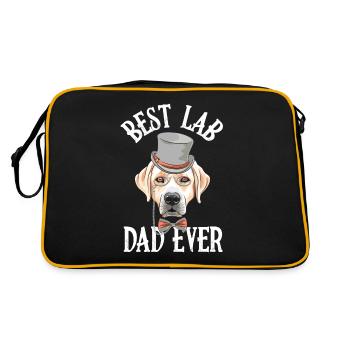 Meilleur Labrador Papa - Sac Retro - noir/or - Dos