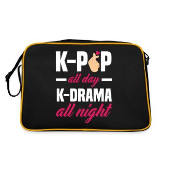 K-Pop K-Drama Musique pop coréenne - Sac Retro - noir/or - Dos