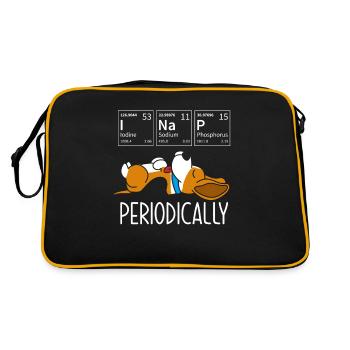 Lustiges Beagle Geschenk - Retro Tasche - Schwarz/Gold - Hinten