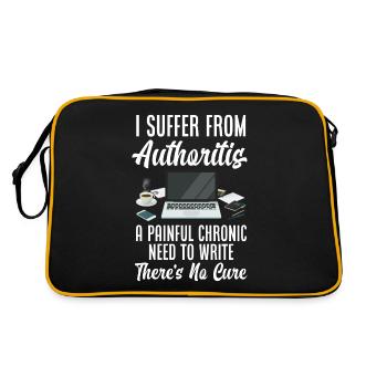 Auteur Auteur Drôle Auteur Cadeau - Sac Retro - noir/or - Dos