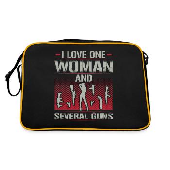 I Love One Woman And Several Guns - Retro Bag - black/gold - Back
