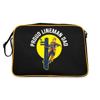 Fier lineman Papa Elektiker Cadeau - Sac Retro - noir/or - Dos